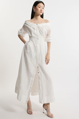 Karen millen shirt maxi dress - karen,