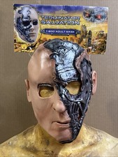TERMINATOR SALVATION T-600 1/2 VINYL ADULT MASK NEW WITH TAGS RUBIES (2009)