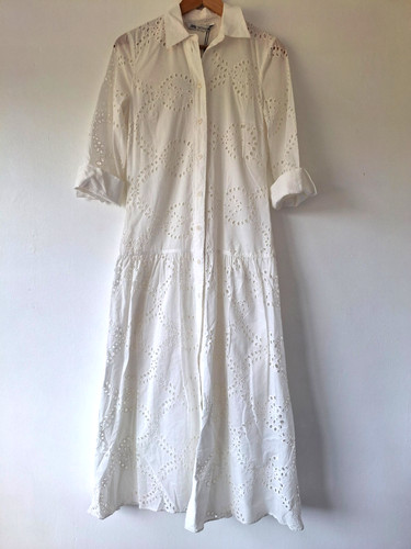 Zara cream embroidery - cream, anglaise