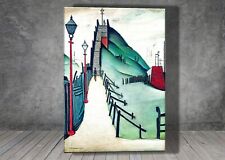 L. S. Lowry A Footbridge CANVAS PAINTING ART PRINT POSTER 1599