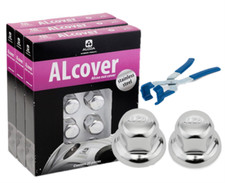 Alcoa® Wheels Stainless nut covers to fit 32mm wheel nuts (quantity 60) + ALgrip