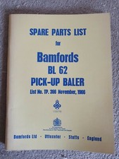 BAMFORD BL62 BALER PARTS