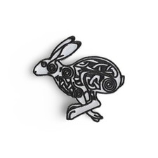 Celtic Hare Rabbit Embroidered
