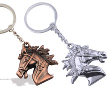 3D Horse Animals Horseshoe Hoof Silver Metal Keyrings Novelty Xmas Gift Present