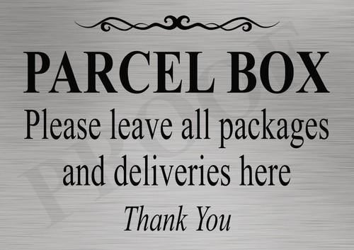 Parcel box metal - parcel, sign