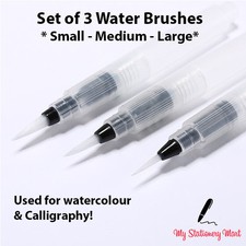 3 x Water Brush Ink Pen Calligraphy Paint Pens For Watercolour Calligraphy Dip
