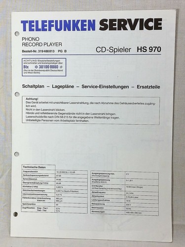 Original telefunken service - original,