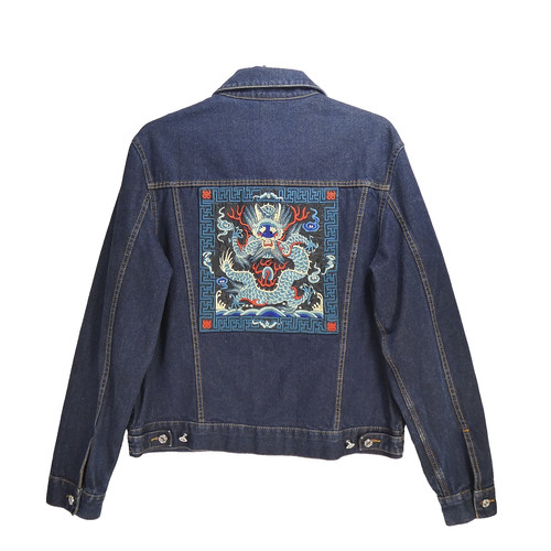 Reworked upcycled denim jacket - upcycled,