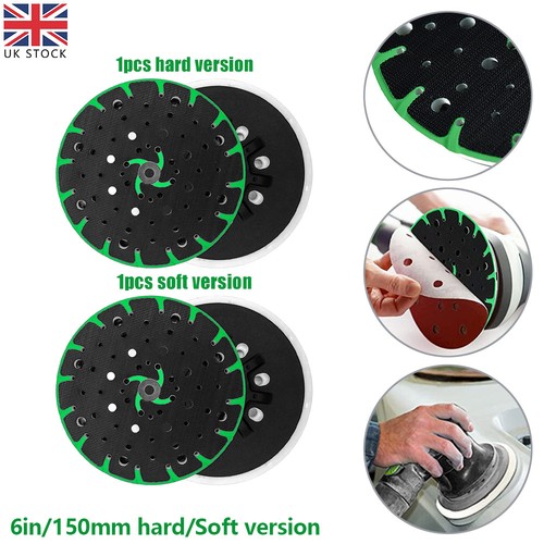Sanding pad soft - 6'', soft/hard
