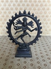 Nataraja Figurine Hindu God Shiva Lord of Dance Cast Bronze Ornament Vintage