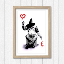 BANKSY LOVE OR MONEY GRAFFITI