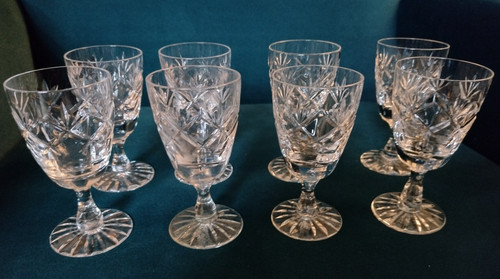 Crystal sherry glasses 11cm - sherry,