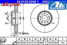 X2 PCS FRONT BRAKE DISC SET