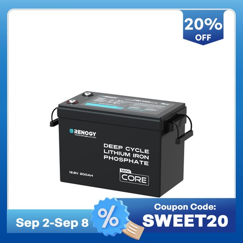Renogy 200ah 12v lifepo4 - 12v,