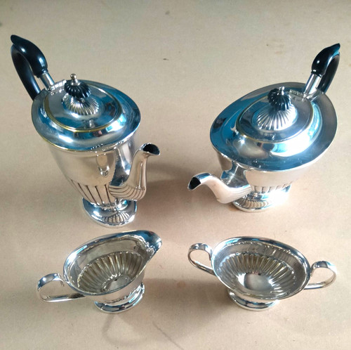 Silver plated metal tea - metal, set