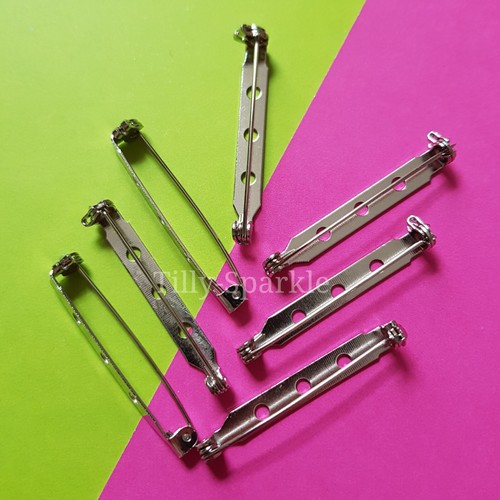 Silver tone 38mm brooch - tone,