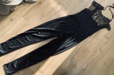 Boohoo black crochet lace top