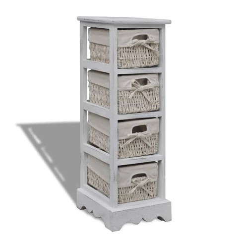 Wooden cabinet with weaving - wooden,