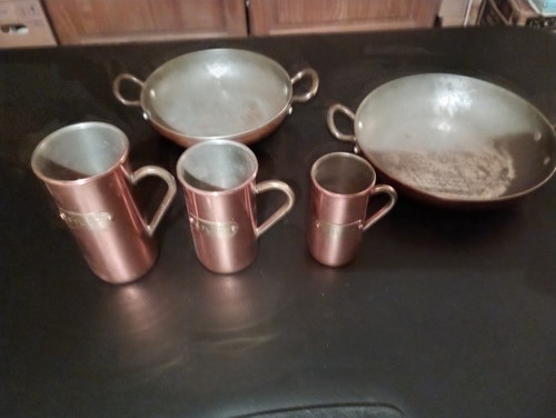 Copper coffee measuring cups - coffee,