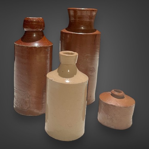 Stoneware brown beige salt - 4,