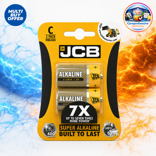 Jcb super alkaline batteries - batteries, c