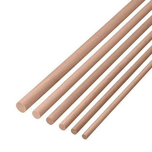 6x1m beech wood dowels - wood, smooth