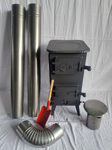 Log wood burner - log, flue