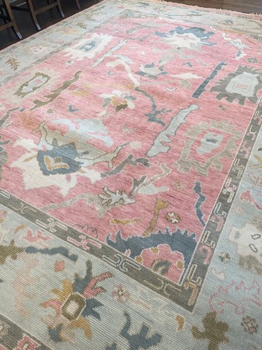 Vintage oushak rug hand - vintage,