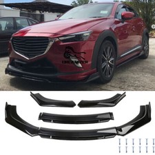 For Mazda CX-3 Mazda3 6 Gloss Black Front Bumper Lip Spoiler Splitter Body Kit