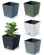 Square FURU Style Look Planter Tall Flower Plant Pot Indoor Outdoor Garden Decor