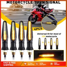 Black Universal Motorcycle 12 LED Turn Signal Blinker Indicator Amber Light 4PCS