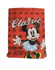 Kids Disney Minnie Mouse School PE Kit Trainer Bag Drawstring Red New Sealed