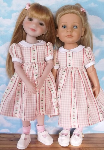 Piece pink gingham dress - 3,