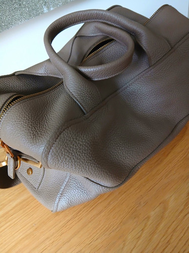 Zara grey pebbled leather - grey,