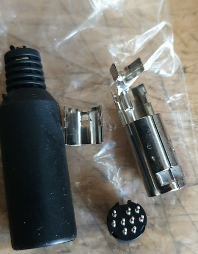 Male pin mini din - 9-pin, for