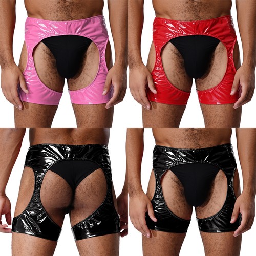 Men pvc leather boxer - uk,