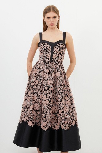 Karen millen line midi dress - midi,