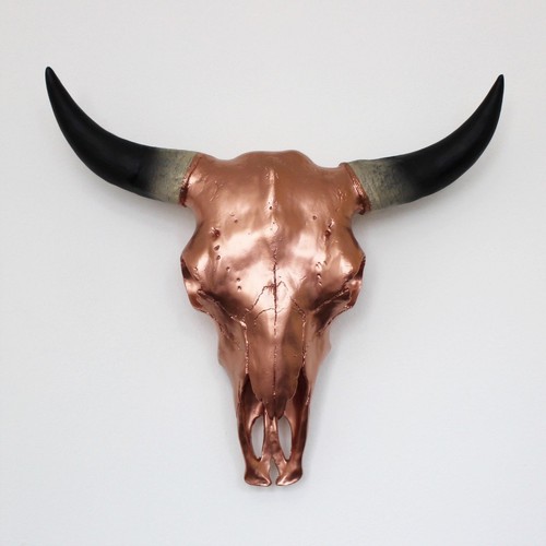 Metallic copper faux cow - faux,