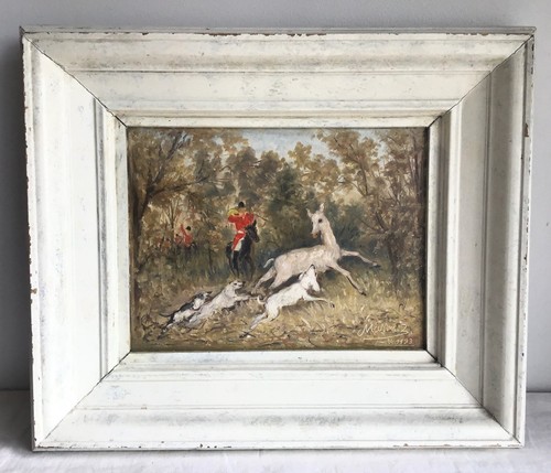French hunting scene - french,