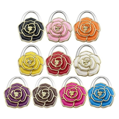 Foldable rose handbag hook - handbag,