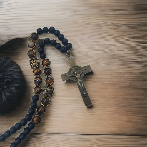 Catholic beads gold - beads, silver
