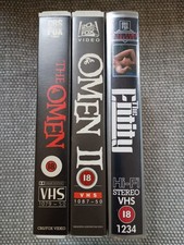 vintage horror vhs bundle - The Omen (early issue), Omen II, The Entity