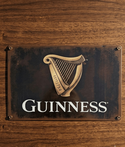 Guinness gold harp retro metal - retro,