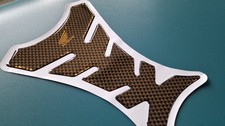 GOLD Gel Tank Protection Pad for HONDA Motorcycles - Carbon Effect
