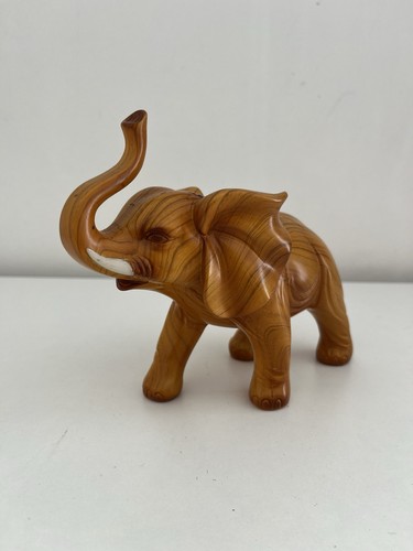 Hand carved wooden elephant - carved,