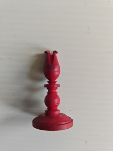 Antique english bone red chess - english,