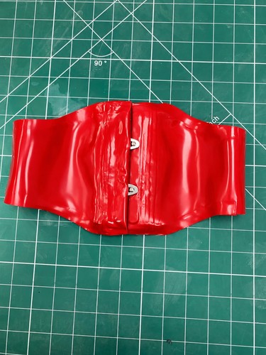 Red micro corset waist - red,