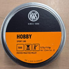 RWS Hobby .22 Air Pellets Tins of 500 11.9gr Fast UK Dispatch