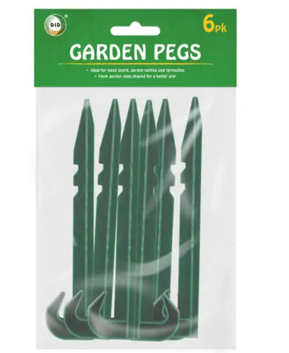 Plastic garden pegs - pegs, 6