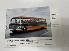 Duple Firefly Bedford SB Coach Brochure with Fold-Out Plan c1963 Rare